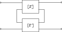 Two 2-port network connected in series, each represented by its impedance matrix,