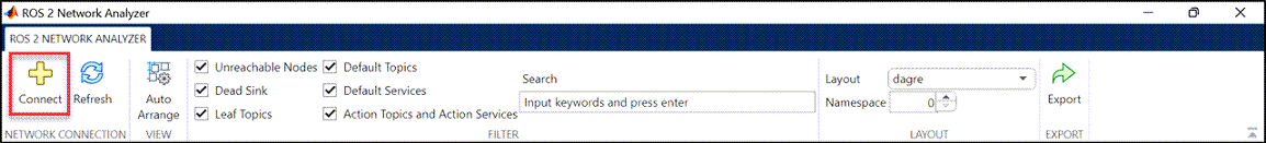 ROS 2 Network Analyzer Connect icon