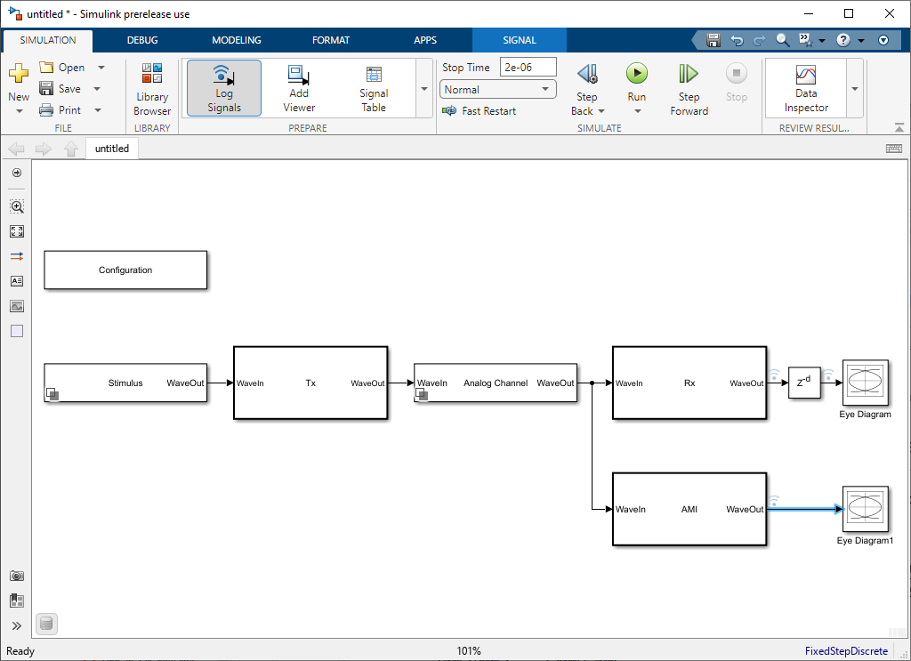 Simulink model for correlation worflow.