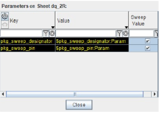 Parameter element properties