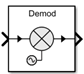 Mixer block icon as Demodulator with mixer and phase noise