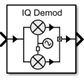 Mixer block icon as IQ demodulator with mixer and phase noise