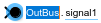 Default Out Bus Element block with OutBus highlighted in block label