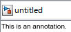 Annotation with the text "This is an annotation"