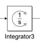 An Integrator block configured to wrap state values. The block icon is annotated with a circle with arrows.