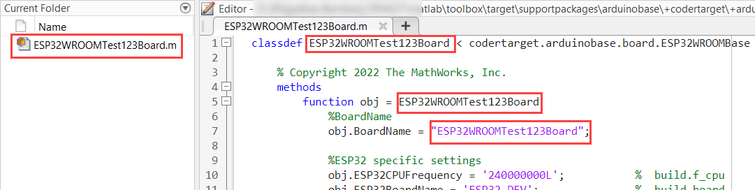 ESP32 board new template file name