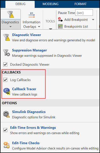 callback menu