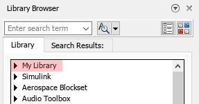 My Library appears at the top of the Library Browser tree