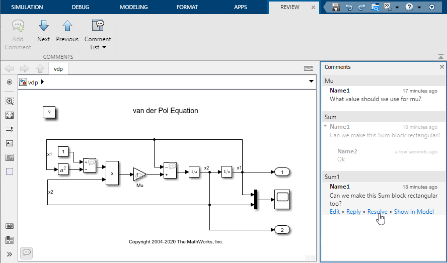 matlab comment a block