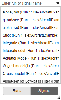 Baseline selection menu for comparisons.