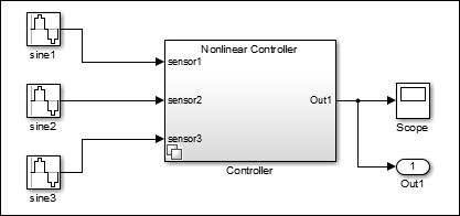 Variant subsystem block with variant choices. Each variant choice is associated with a variant condition expression.