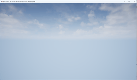 3D environment with empty scene in Simulation 3D Viewer window.