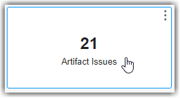 Artifact Issues widget showing issues in the project