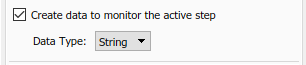 Active step output option with string data type