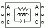 Three-Phase Parallel RLC Branch block