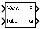 Power (3ph, Phasor) block