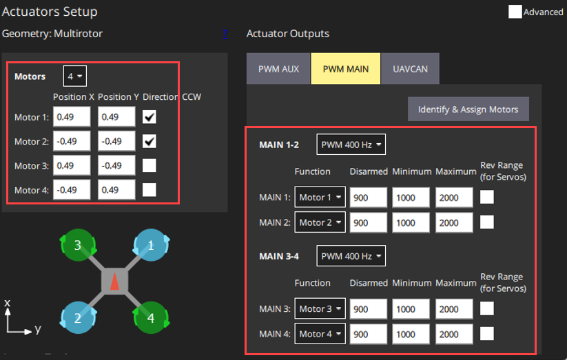 Configure PWM MAIN