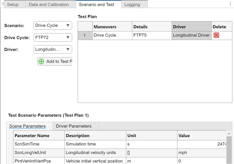 Test plan pane