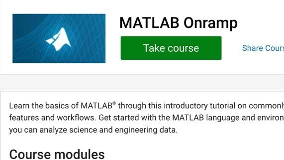 MATLAB Onramp (tutorial autogestito)