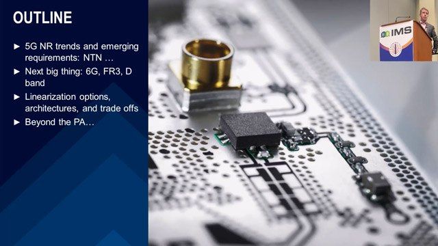 Summarize linearity and efficiency requirements for power amplifiers used in emerging broadband applications. 