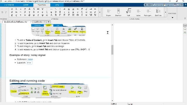 Learn the main features of live scripts applicable to teaching online while working with a simple example.